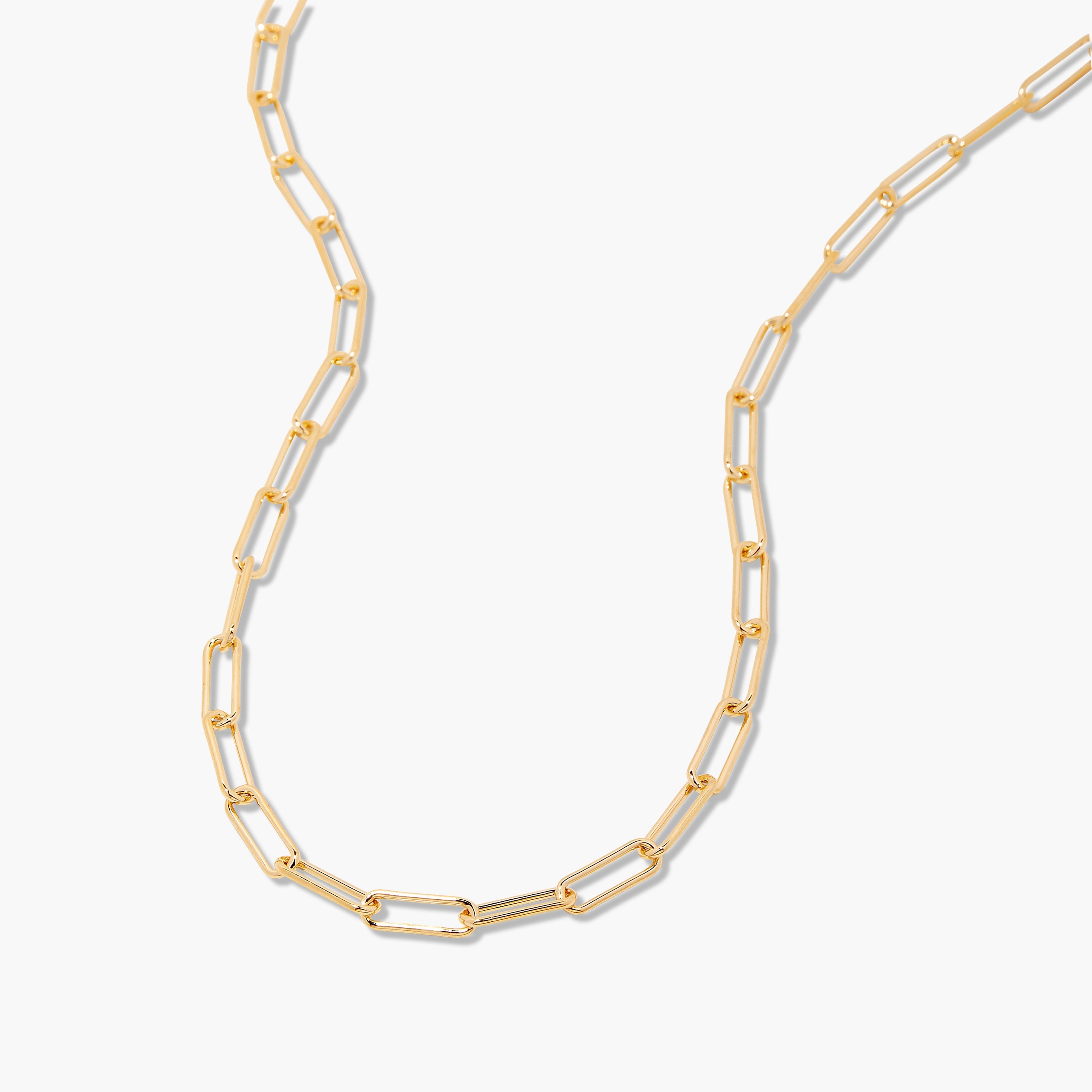 14K Gold Aurelle Paperclip Necklace