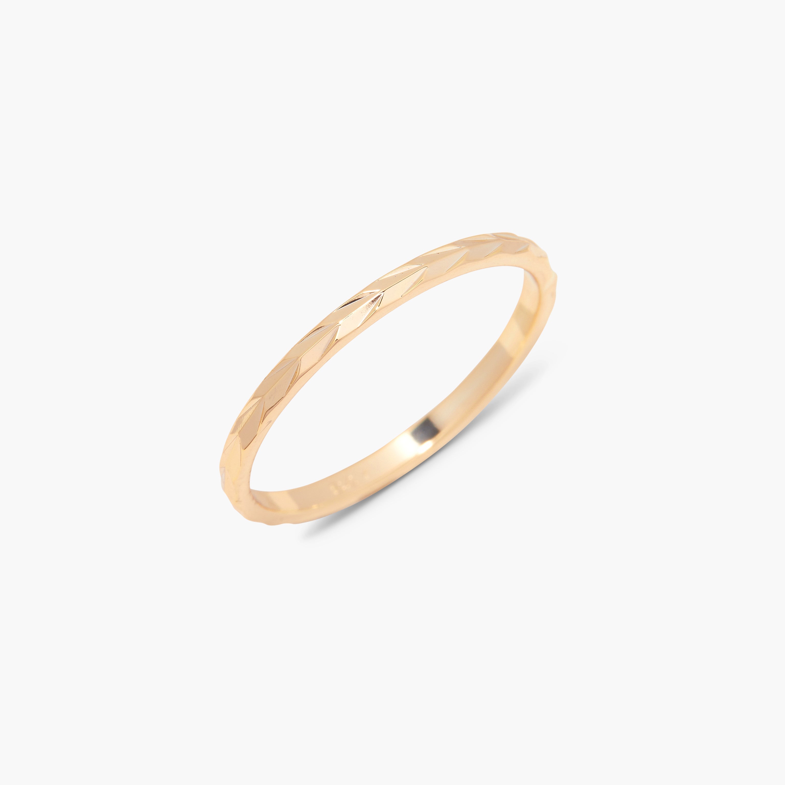 14K Gold Serene Fine Band Ring