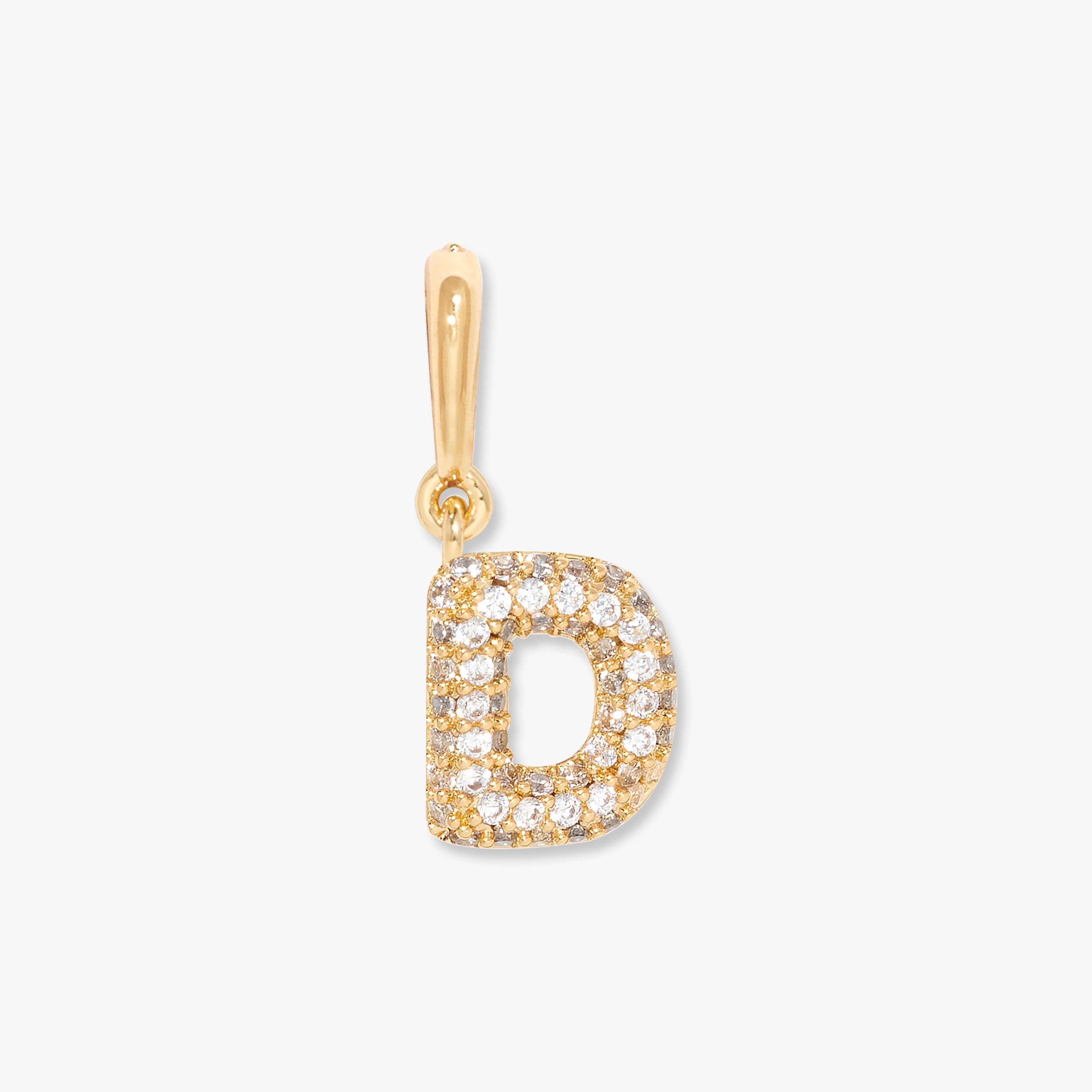 14K Gold Aureline Crystal Initial Charm