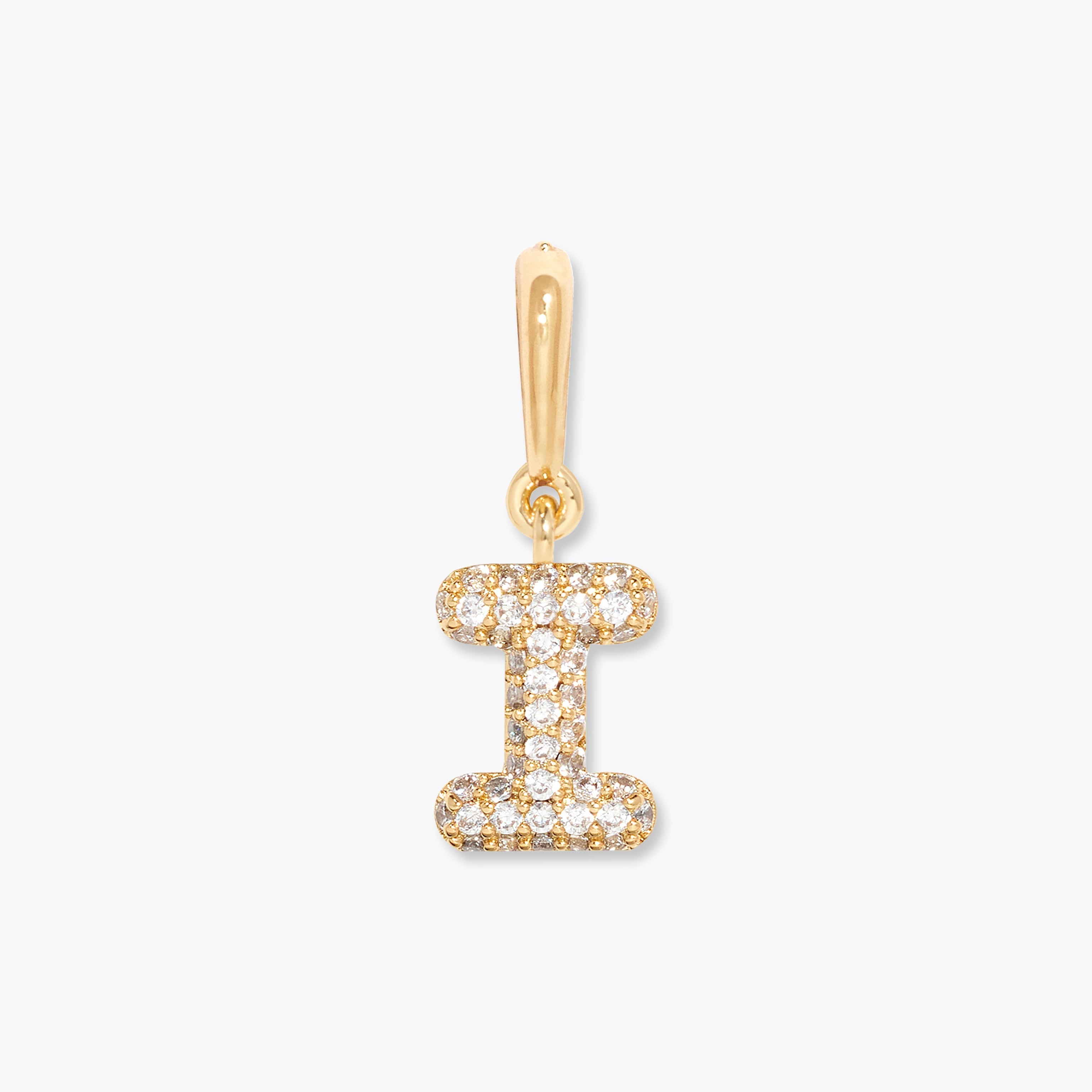 14K Gold Aureline Crystal Initial Charm