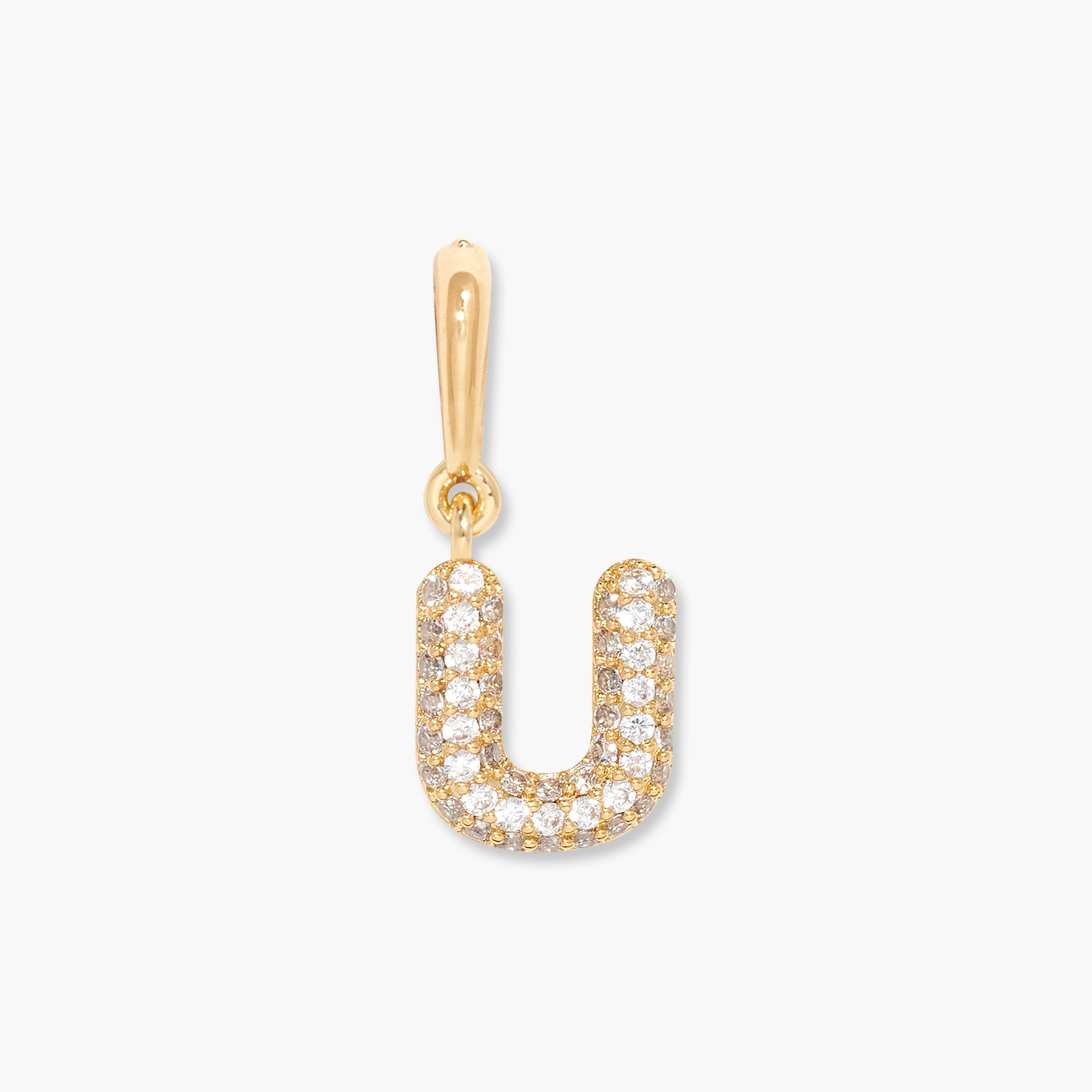 14K Gold Aureline Crystal Initial Charm