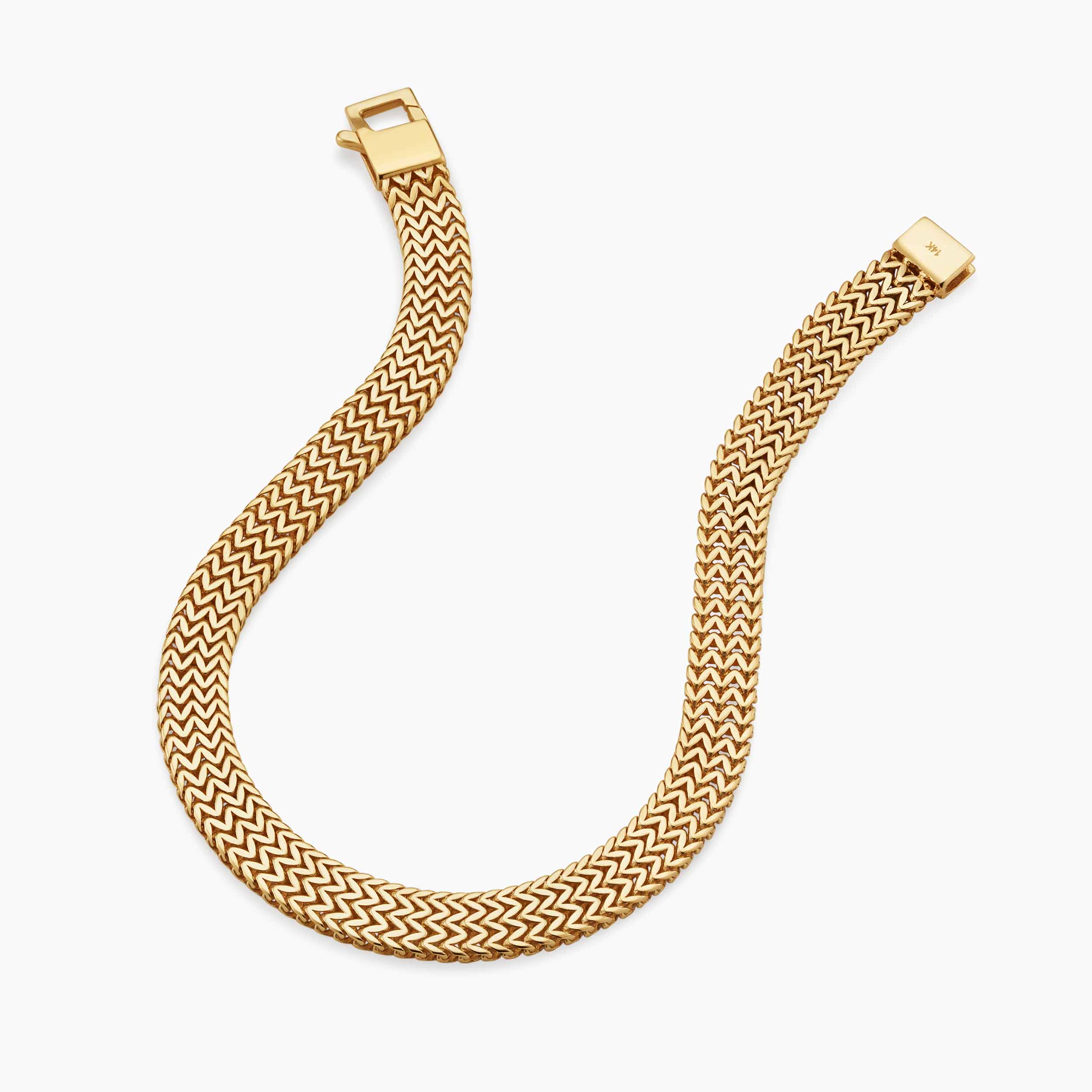 10K Gold Chevron Link Bracelet