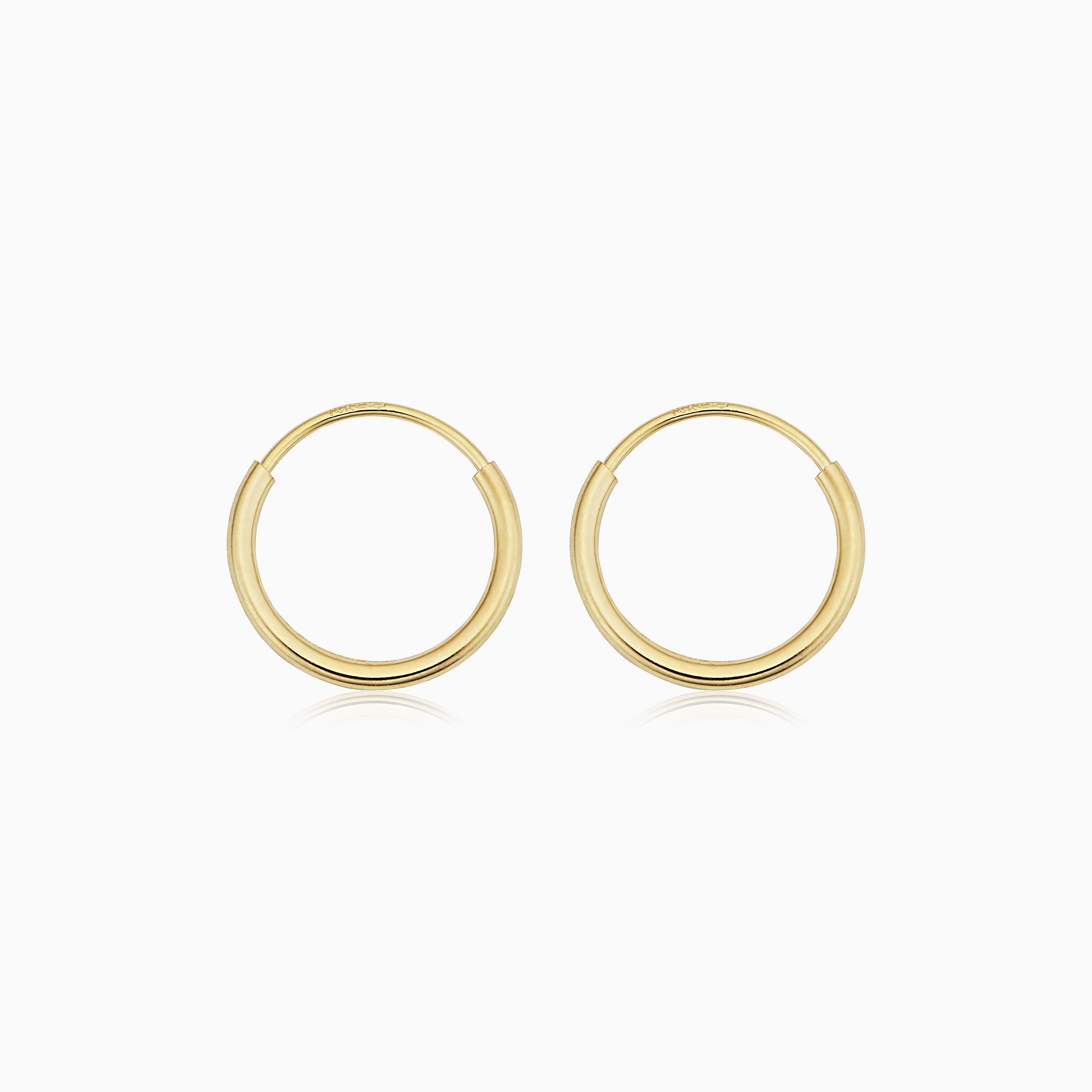 10K Gold Easy Day Seamless Hoops