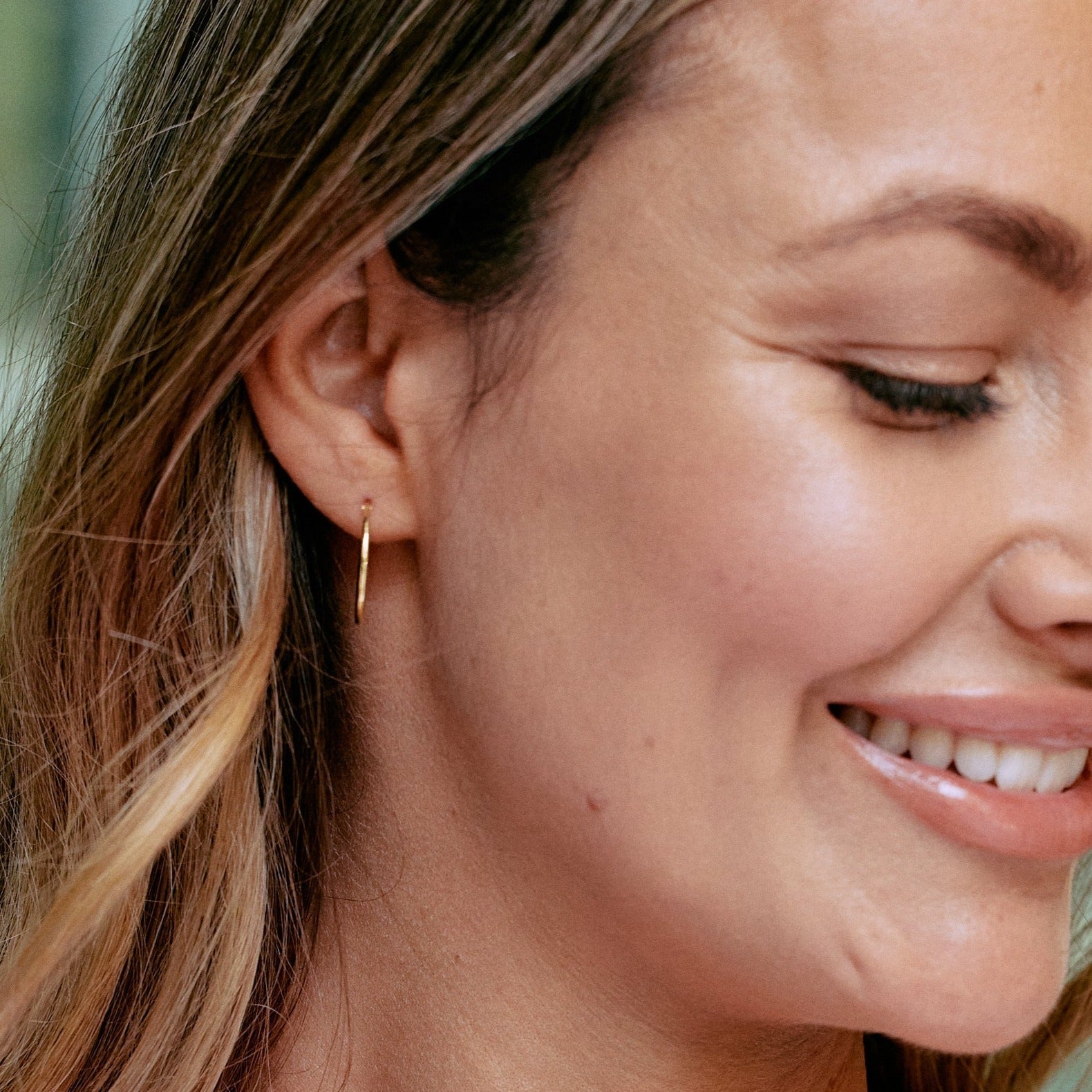 14K Gold Solenne Endless Hoops