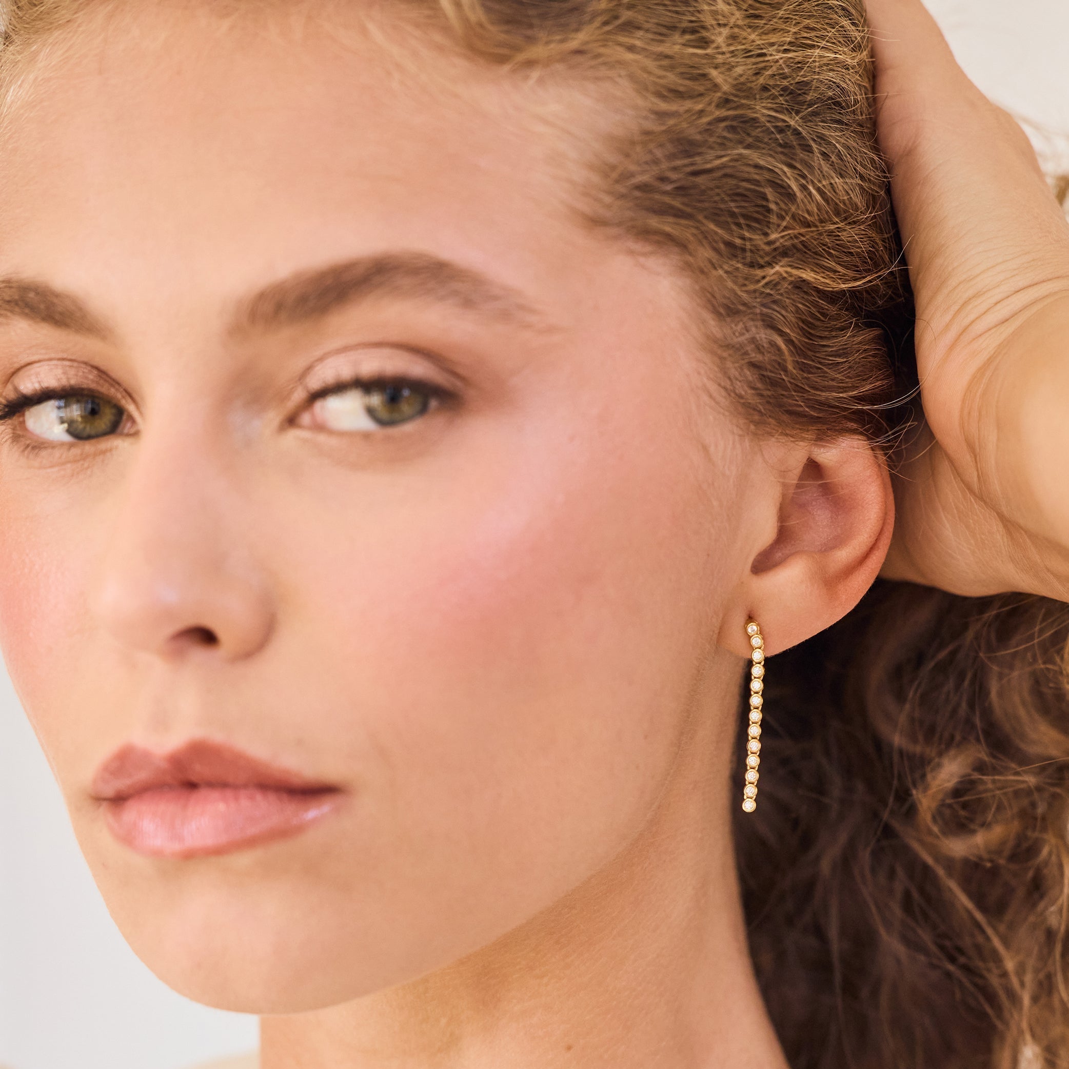 14K Gold Aurelle Diamond Drop Earrings