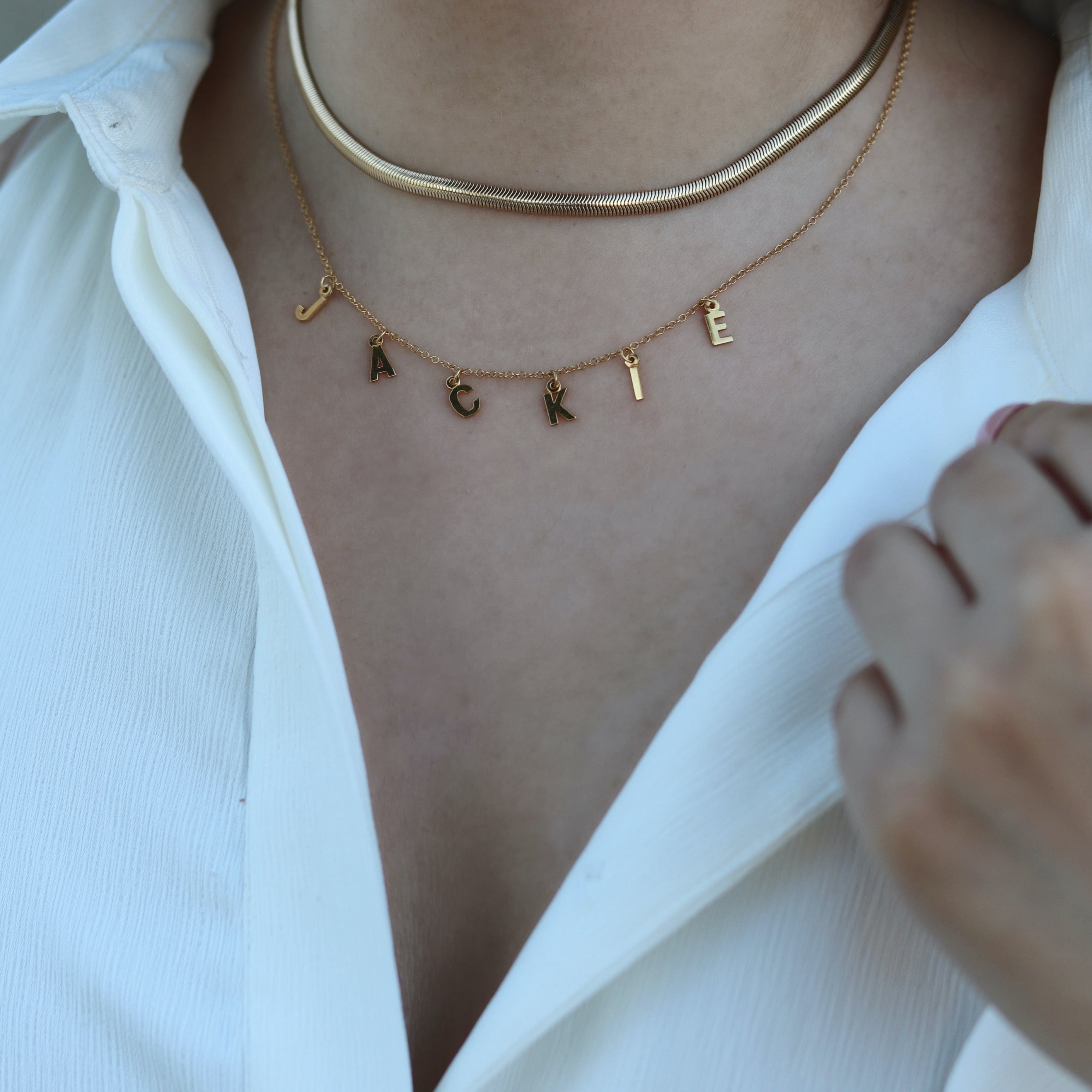 14K Gold Aurelle Herringbone Choker